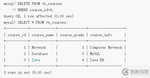 mysql如何删除某一行数据