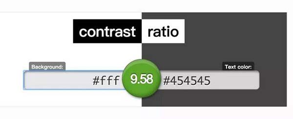 网页制作时文字与背景间对比度的选择