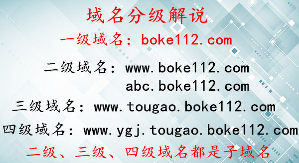 顶级域名、二级域名、子域名是什么意思?有什么区别?