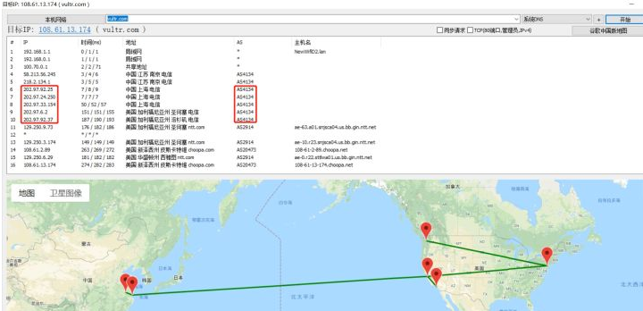 163(AS4134)网络线路