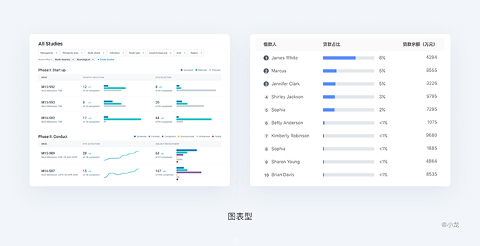 网站web表格设计图表型