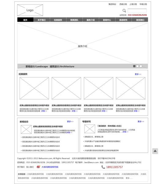 网站的框架进行整理-首页